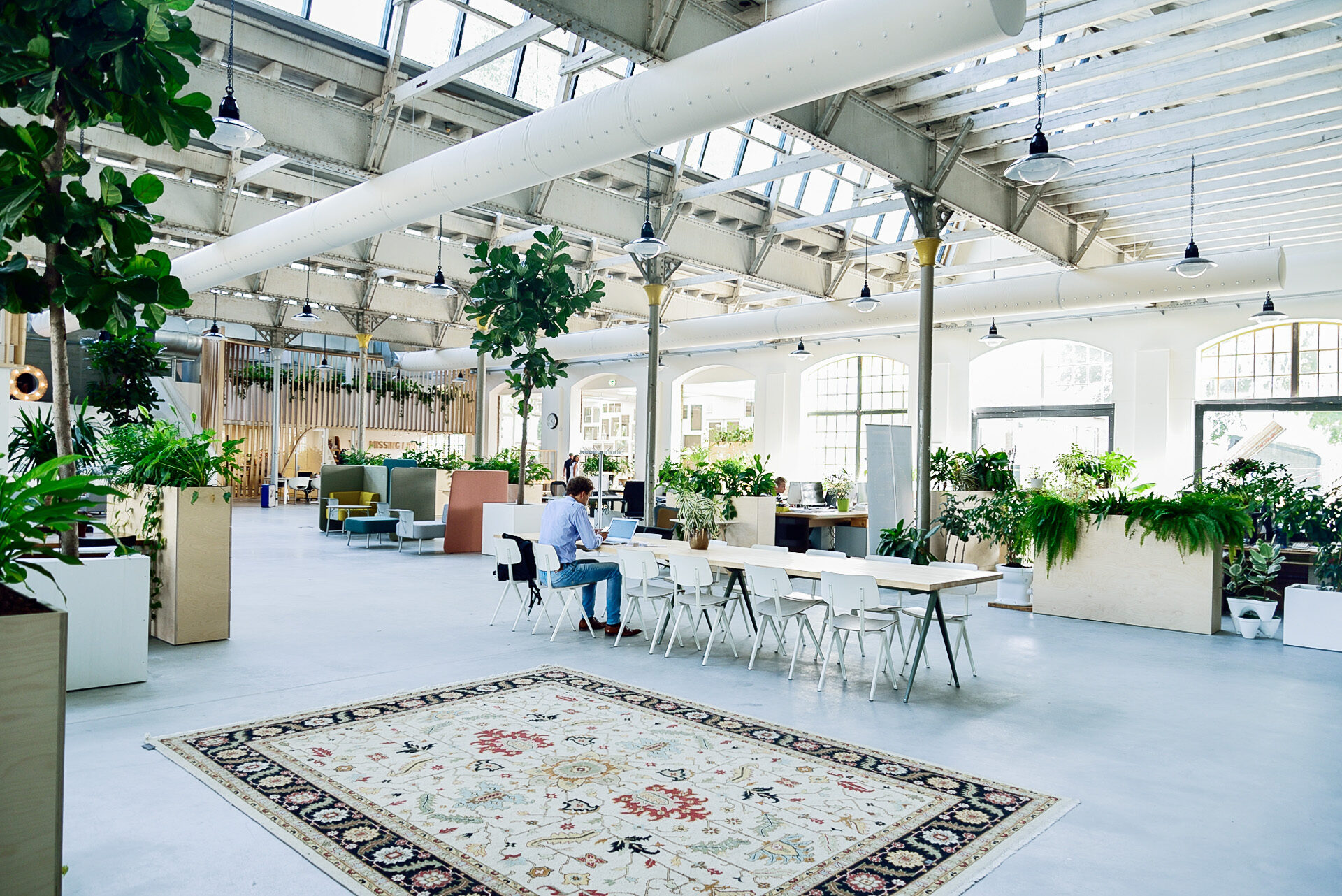 Plant-filled studio where Except works
